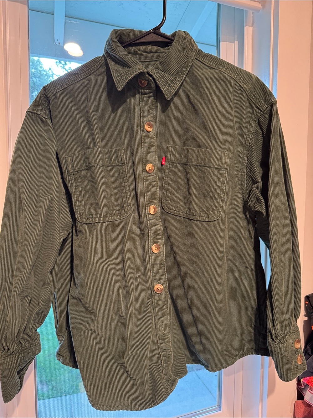 Levi’s Forest Green Corduroy Button-Up Shirt